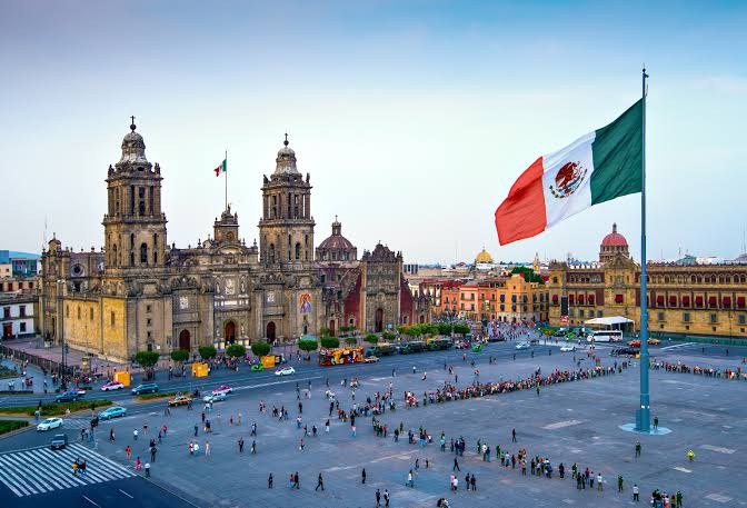 The Zócalo and Metropolitan Cathedral in Mexico City