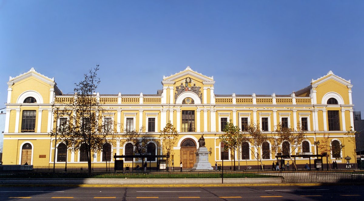 Historic main building of the Universidad de Chile in Santiago